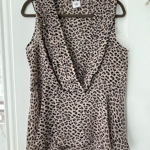 CAbi cheetah print two piece top set
